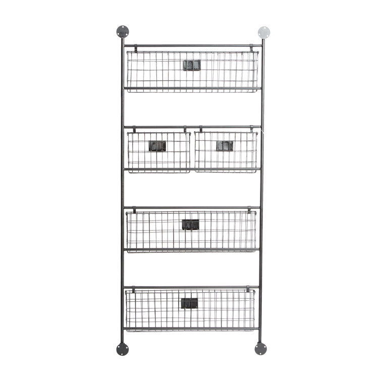 Gracie Oaks Charlotin Wall Storage Organizer with Baskets & Reviews